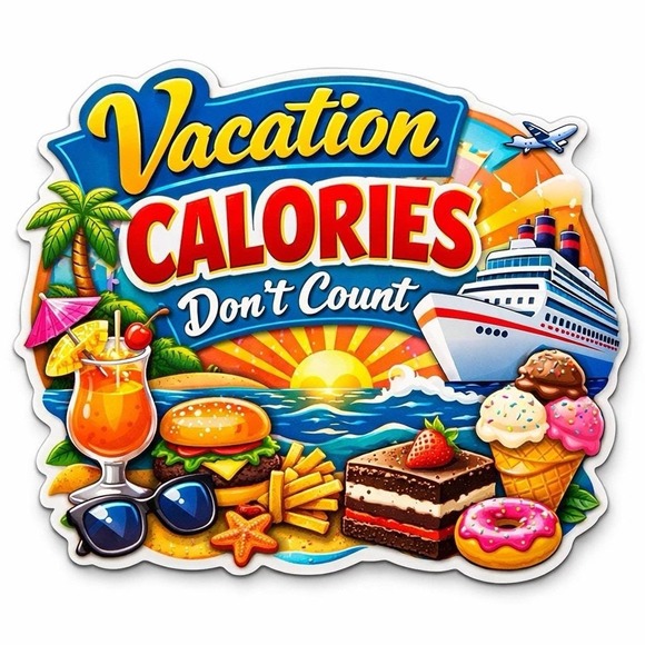Other - Vacation Calories Don't Count Cruise Door Magnet Funny Food Drink Decor